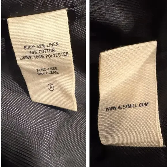 Alex Mill Soho Waisted Blazer in Linen & Cotton Size Small
